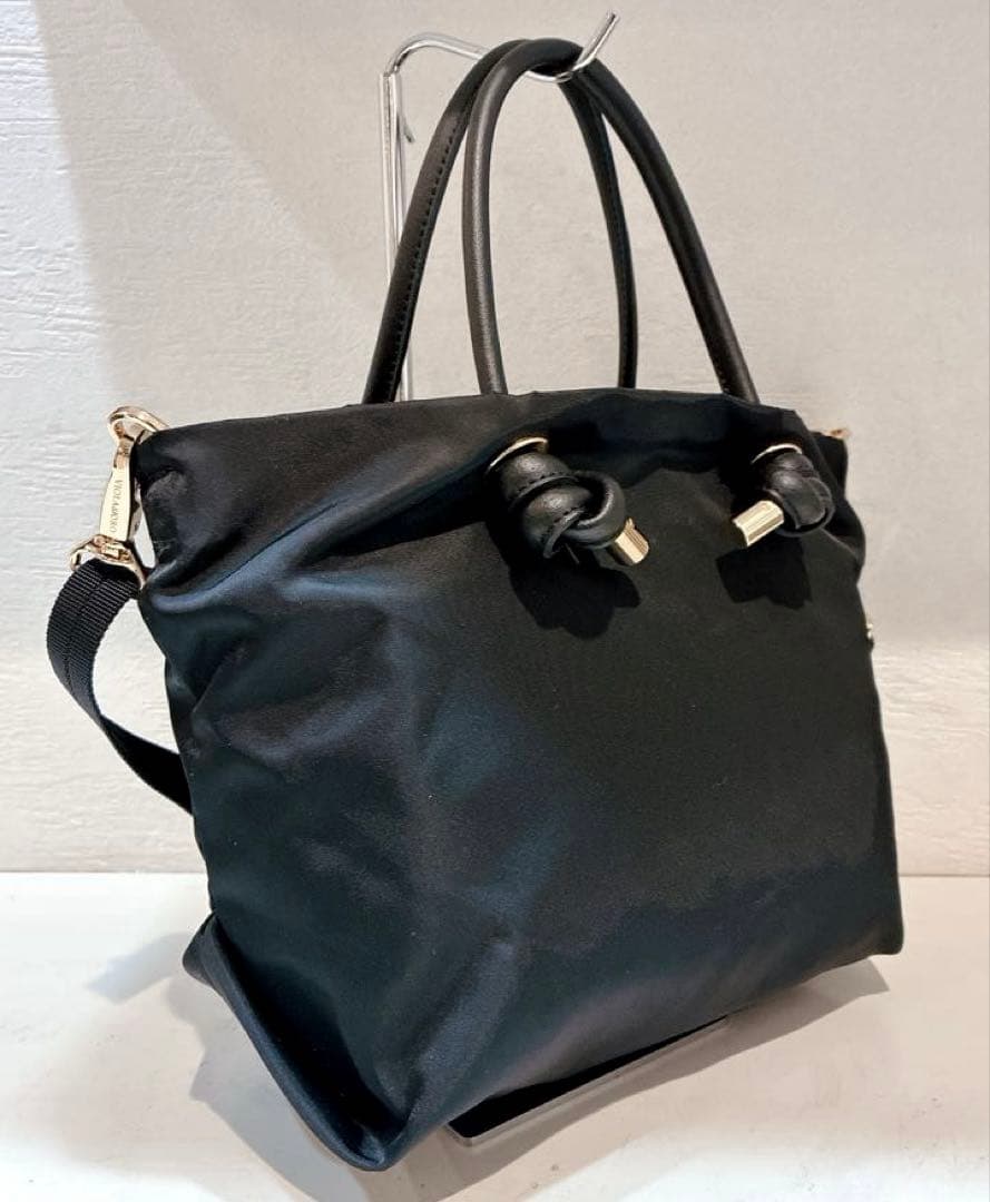 【極美品】VIOLAd’ORO BIANCA トートバッグ S 2WAY 黒