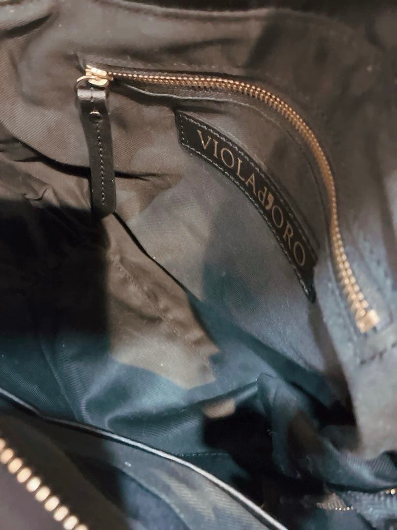 【極美品】VIOLAd’ORO BIANCA トートバッグ S 2WAY 黒