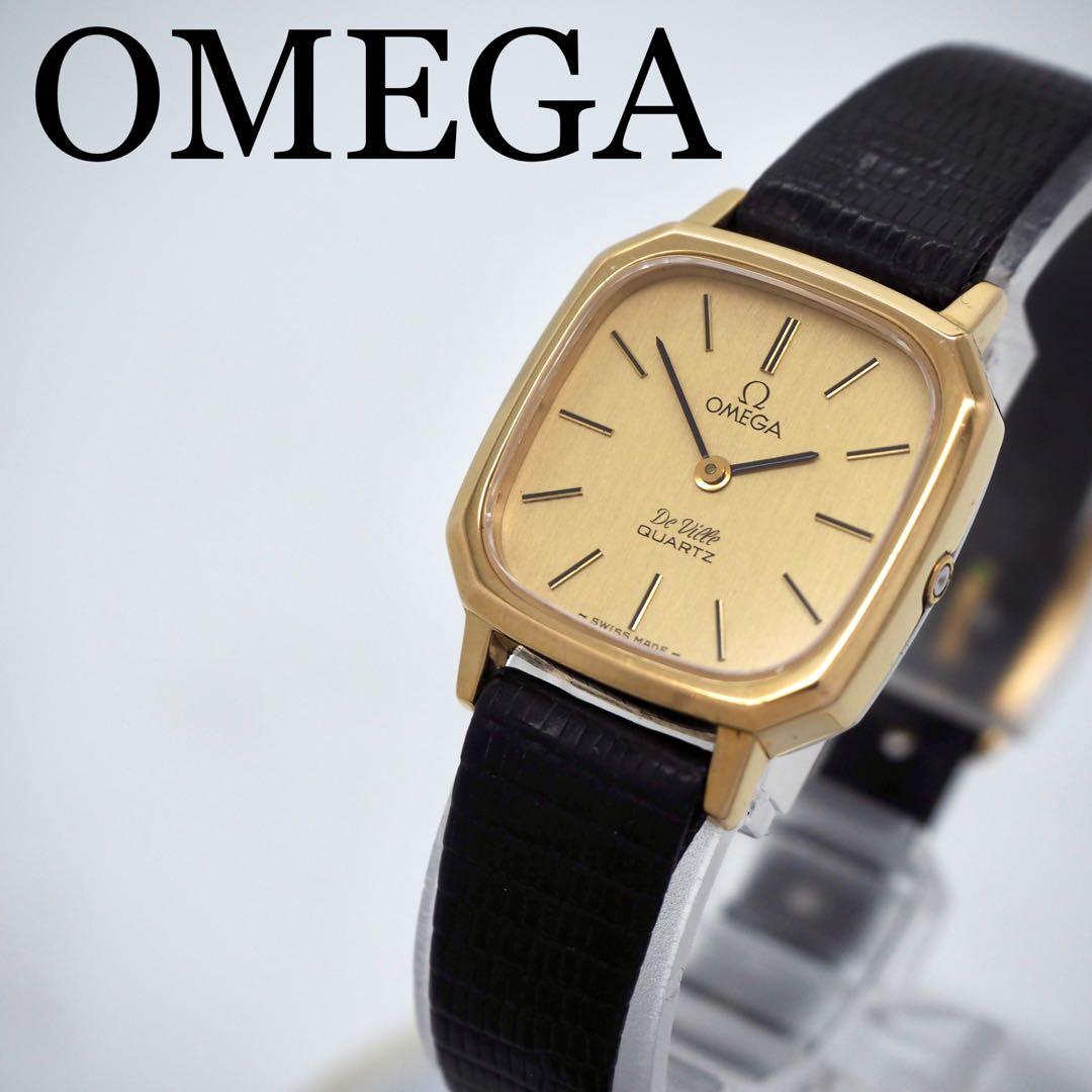 専用181 稼働【美品】OMEGA時計　DeVille ゴールド　スクエア　希少