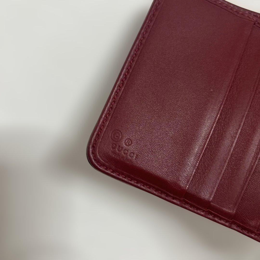 GUCCI 二つ折り財布 レッド