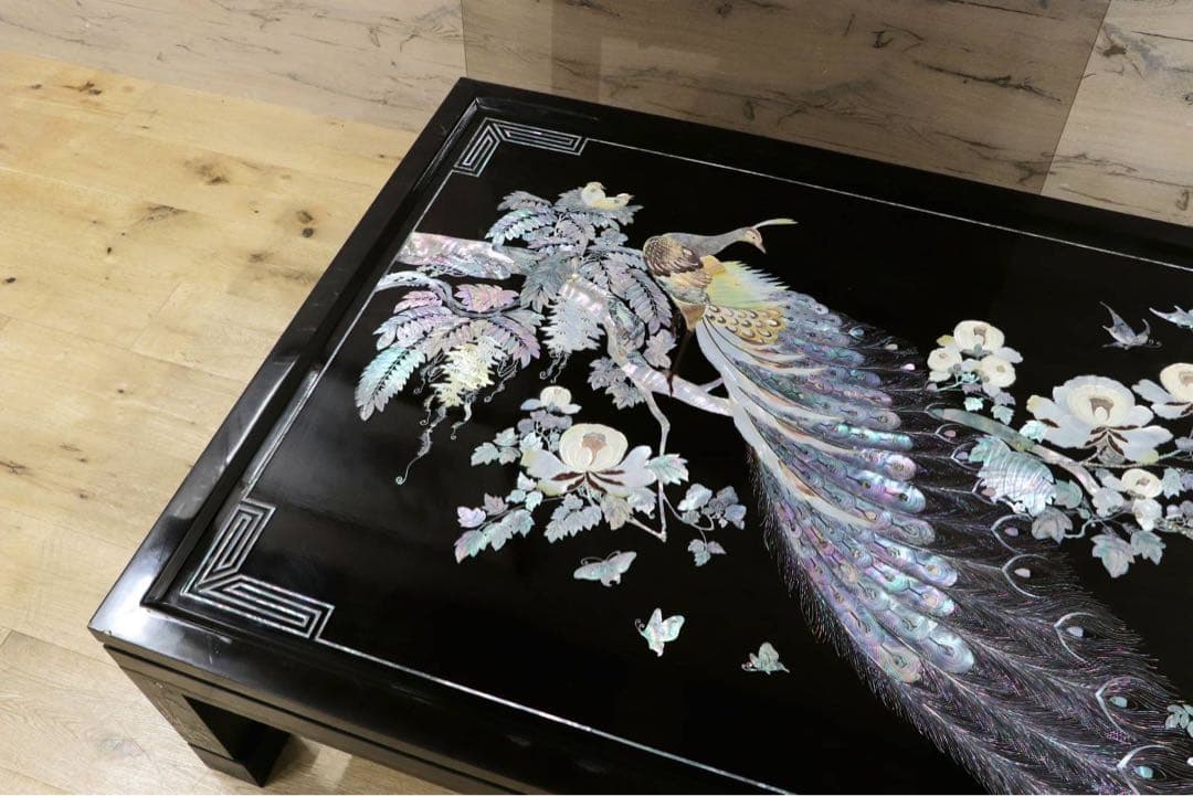 GMIH162○螺鈿細工 李朝家具 座卓 センターテーブル リビングテーブル ロ