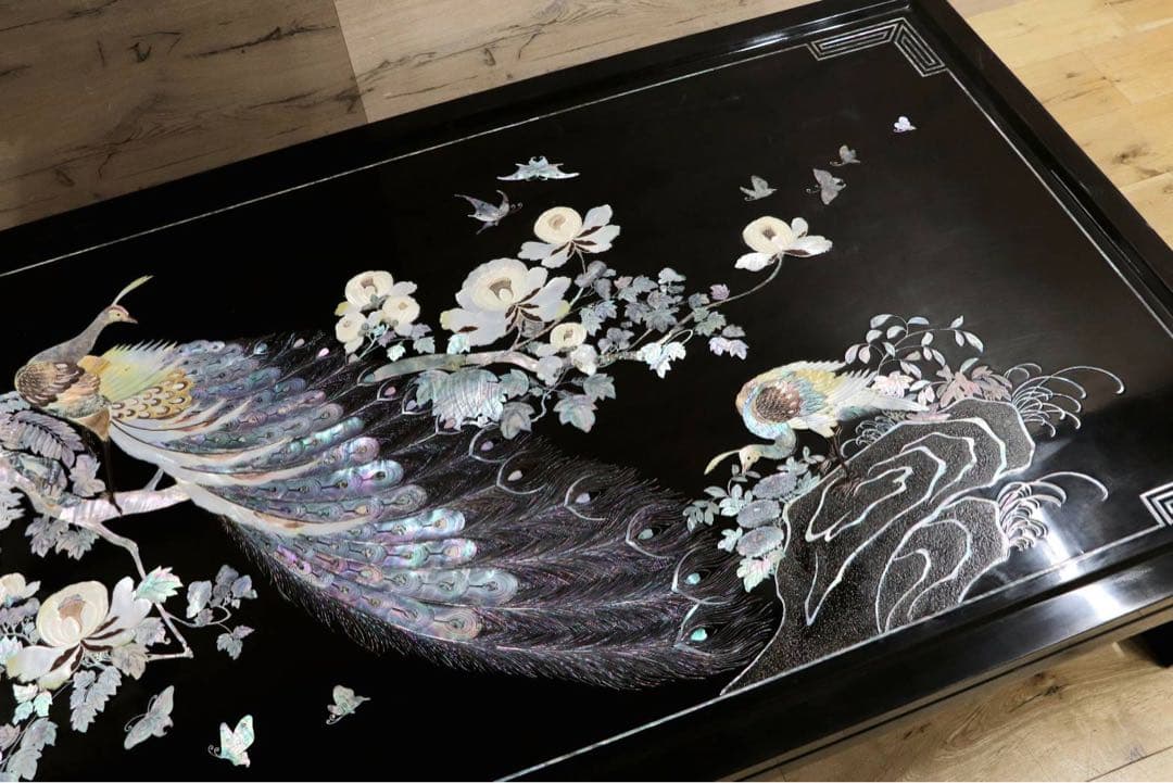 GMIH162○螺鈿細工 李朝家具 座卓 センターテーブル リビングテーブル ロ