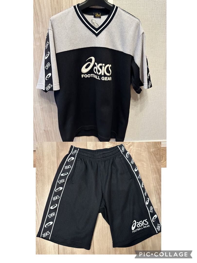 90's ASICS アシックス ジャージ ロゴ刺繍 セットアップ