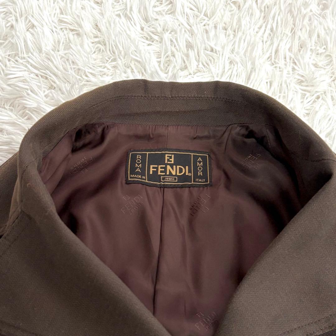 d*9様 ✨レア美品✨FENDI ブラウン トレンチコート ベルト付き　レディー