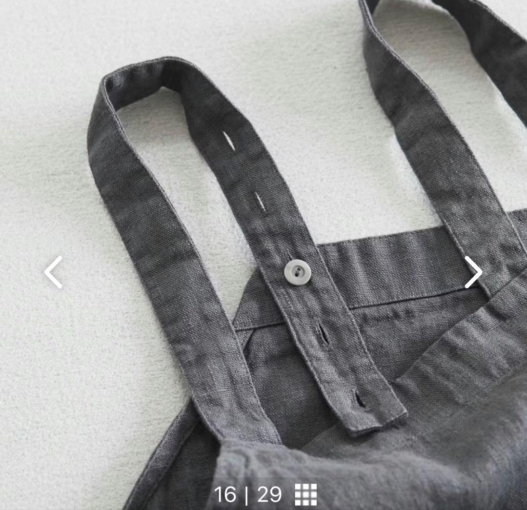 北欧、暮らしの道具店 fog linen workリネンサロペットグレー2サイズ