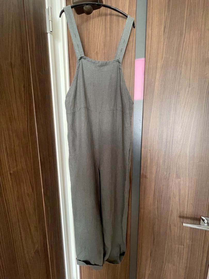 北欧、暮らしの道具店 fog linen workリネンサロペットグレー2サイズ