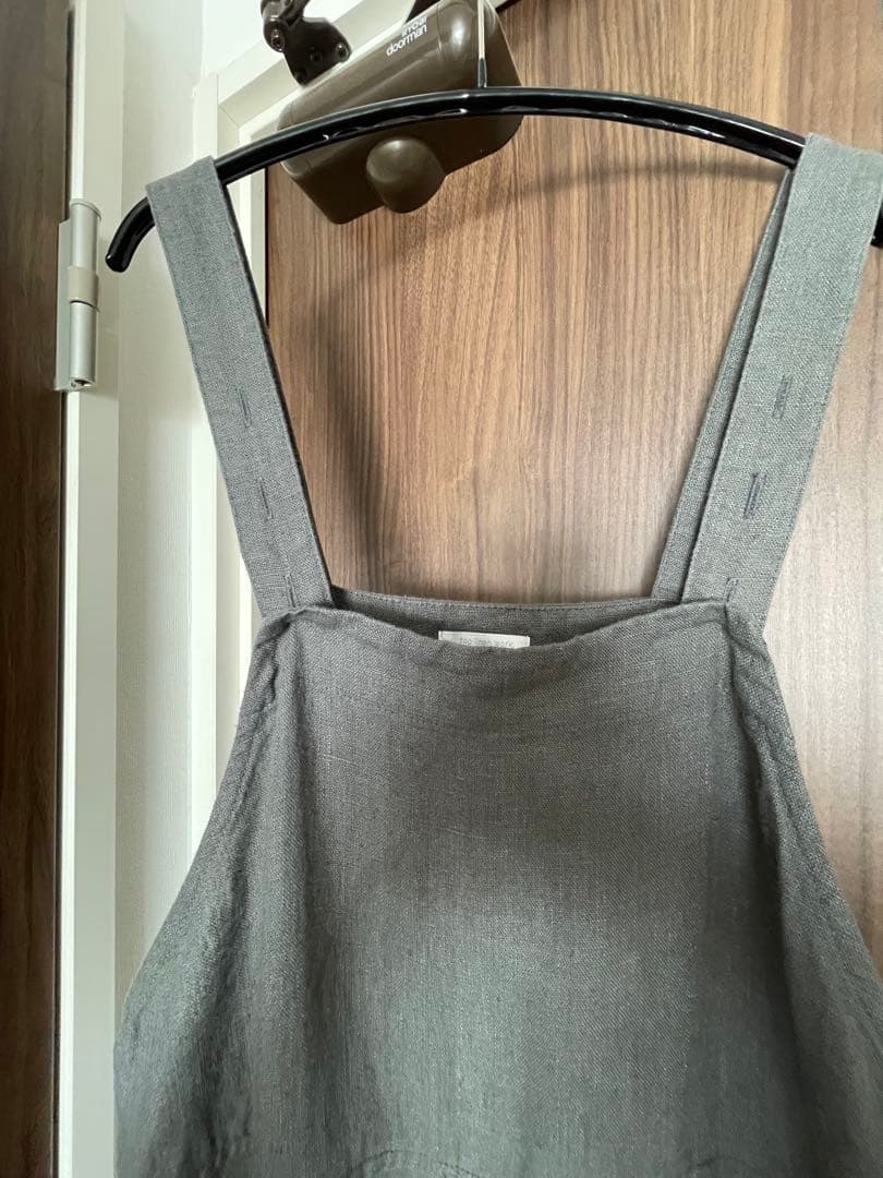 北欧、暮らしの道具店 fog linen workリネンサロペットグレー2サイズ