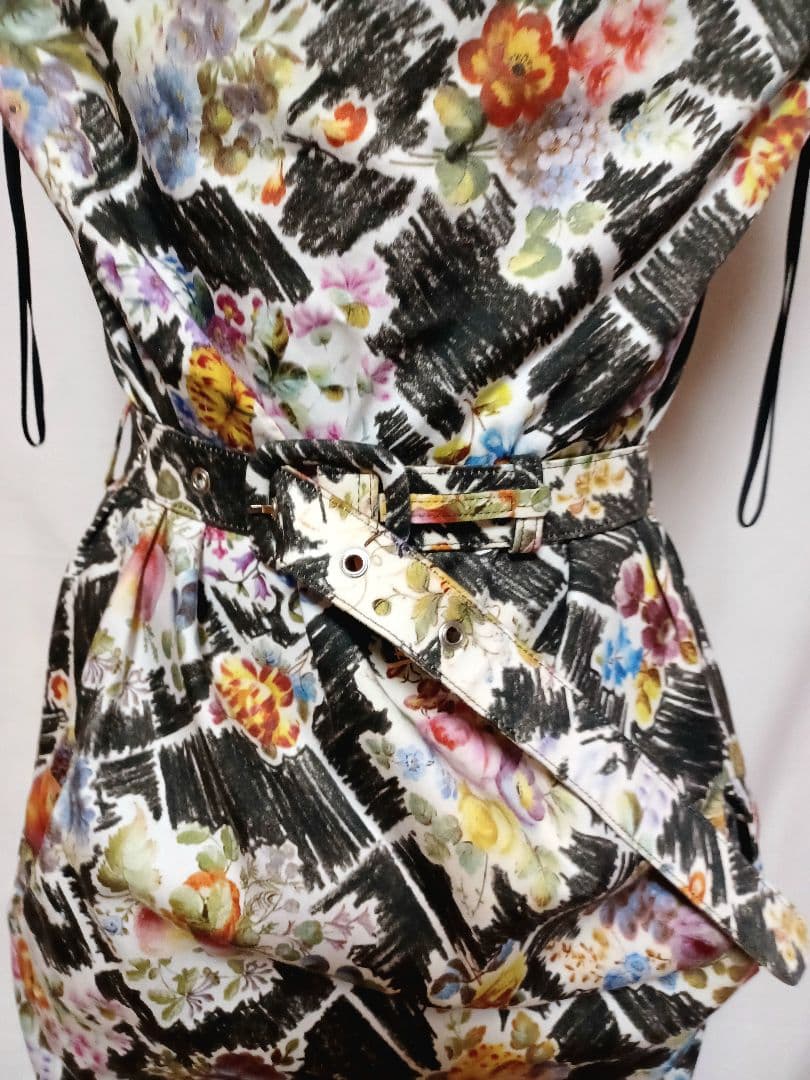 ヴィヴィアンウエストウッド　2015SSフローラル柄コルセットロングドレス