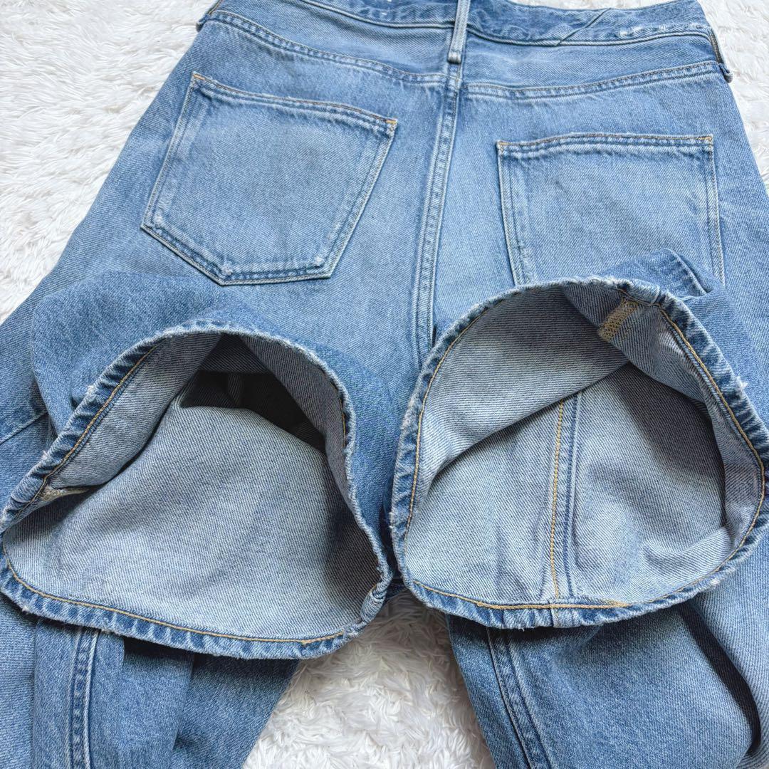 極美品　アッパーハイツ　THE LAUREN デニム　ワイドパンツ　ストレッチ