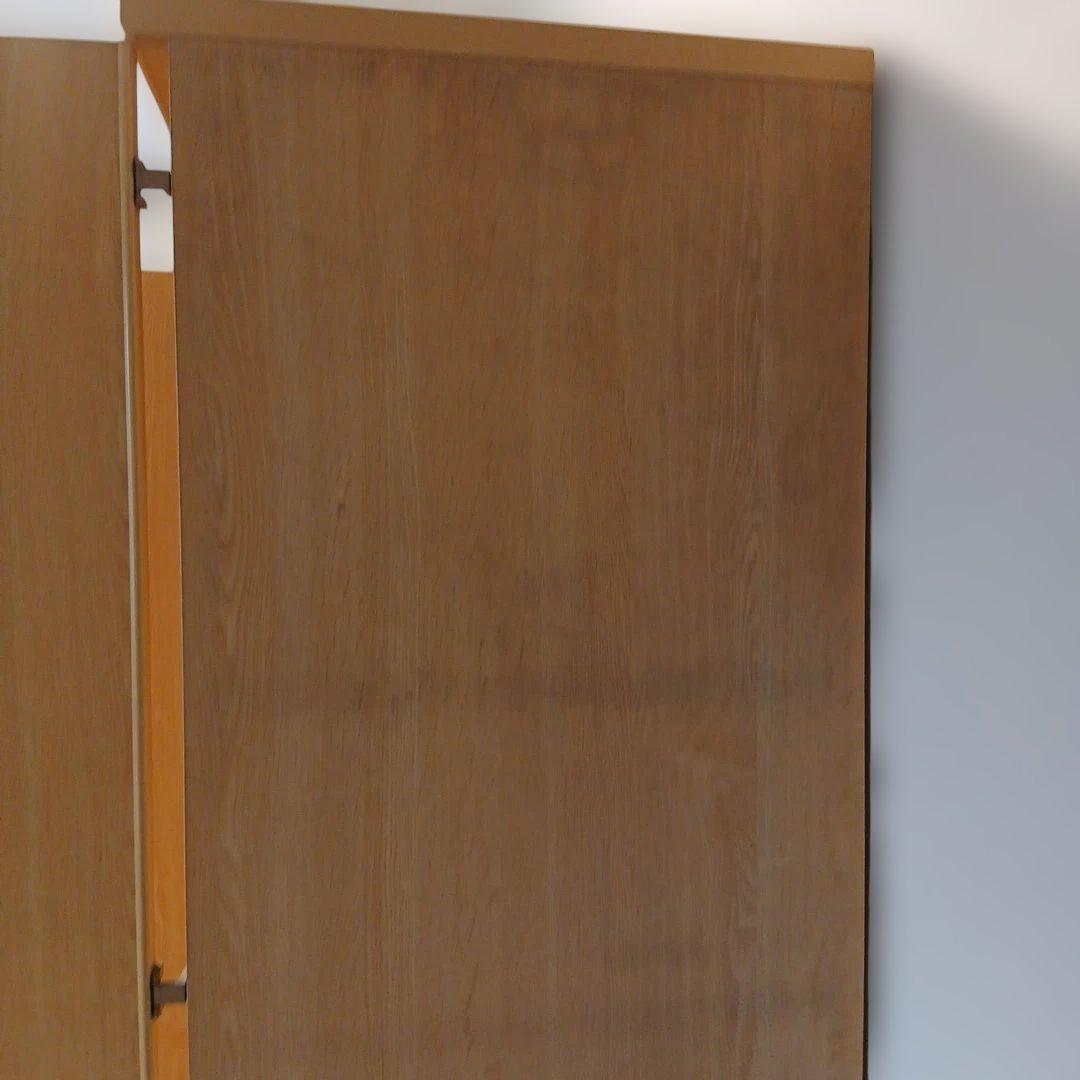 ナチュラルウッド洋服タンス ワードローブ 2引き出し