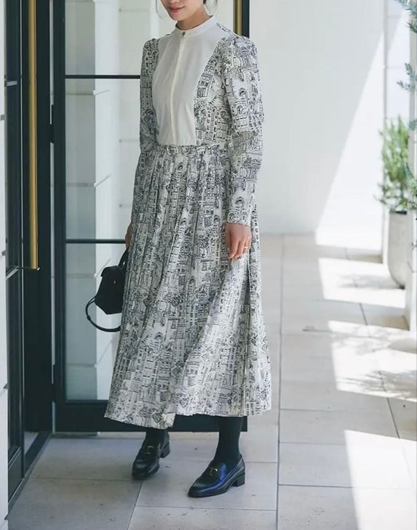 ブラックフライデー期間限定値下げ　セブンテン タウンプリントワンピース