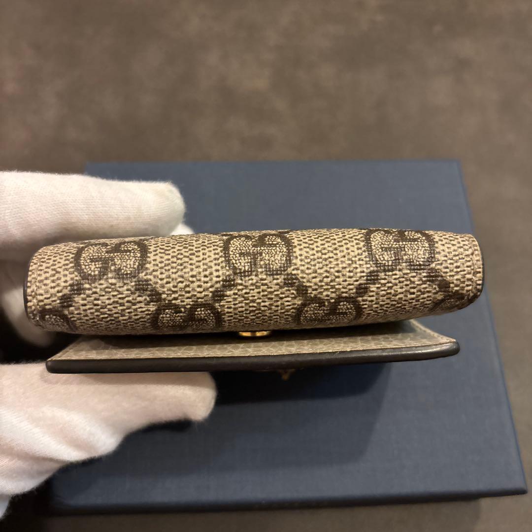 【美品】GUCCI グッチ キーケース GG マーモント ホワイト