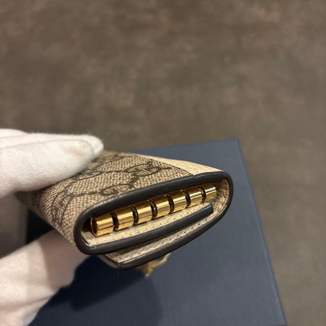 【美品】GUCCI グッチ キーケース GG マーモント ホワイト