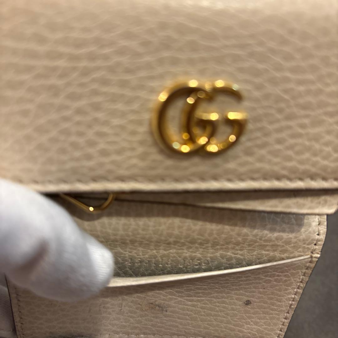 【美品】GUCCI グッチ キーケース GG マーモント ホワイト