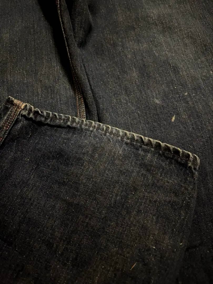 50's BIG MAC ペインター 片爪 縦落ち 濃紺 剥き出しリベット