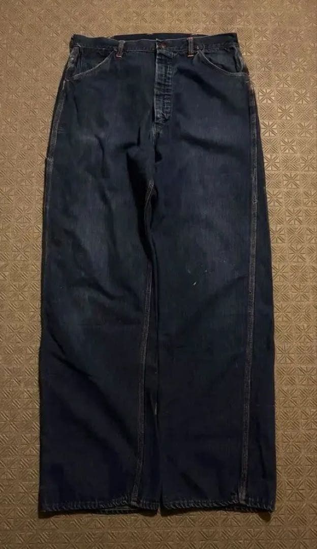 50's BIG MAC ペインター 片爪 縦落ち 濃紺 剥き出しリベット