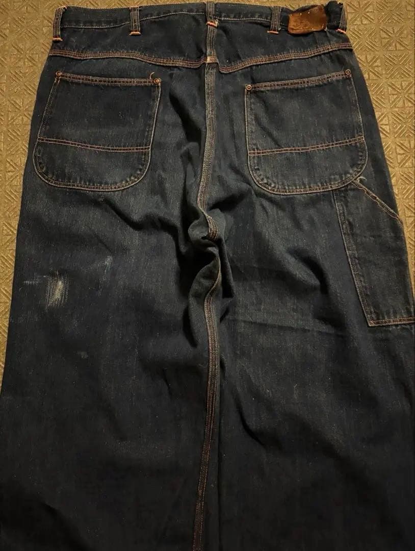 50's BIG MAC ペインター 片爪 縦落ち 濃紺 剥き出しリベット