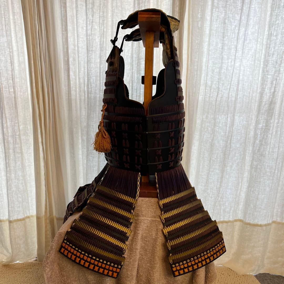 希少！【新品同様•美品】日本甲冑 等身大 ◎黒胴鎧◎ 【掛紫糸威 当世具足】