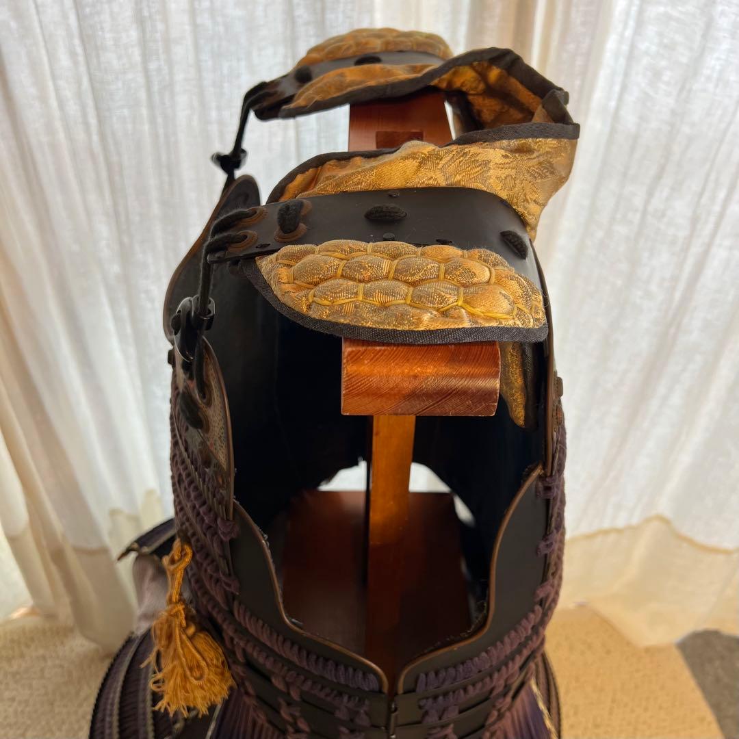 希少！【新品同様•美品】日本甲冑 等身大 ◎黒胴鎧◎ 【掛紫糸威 当世具足】