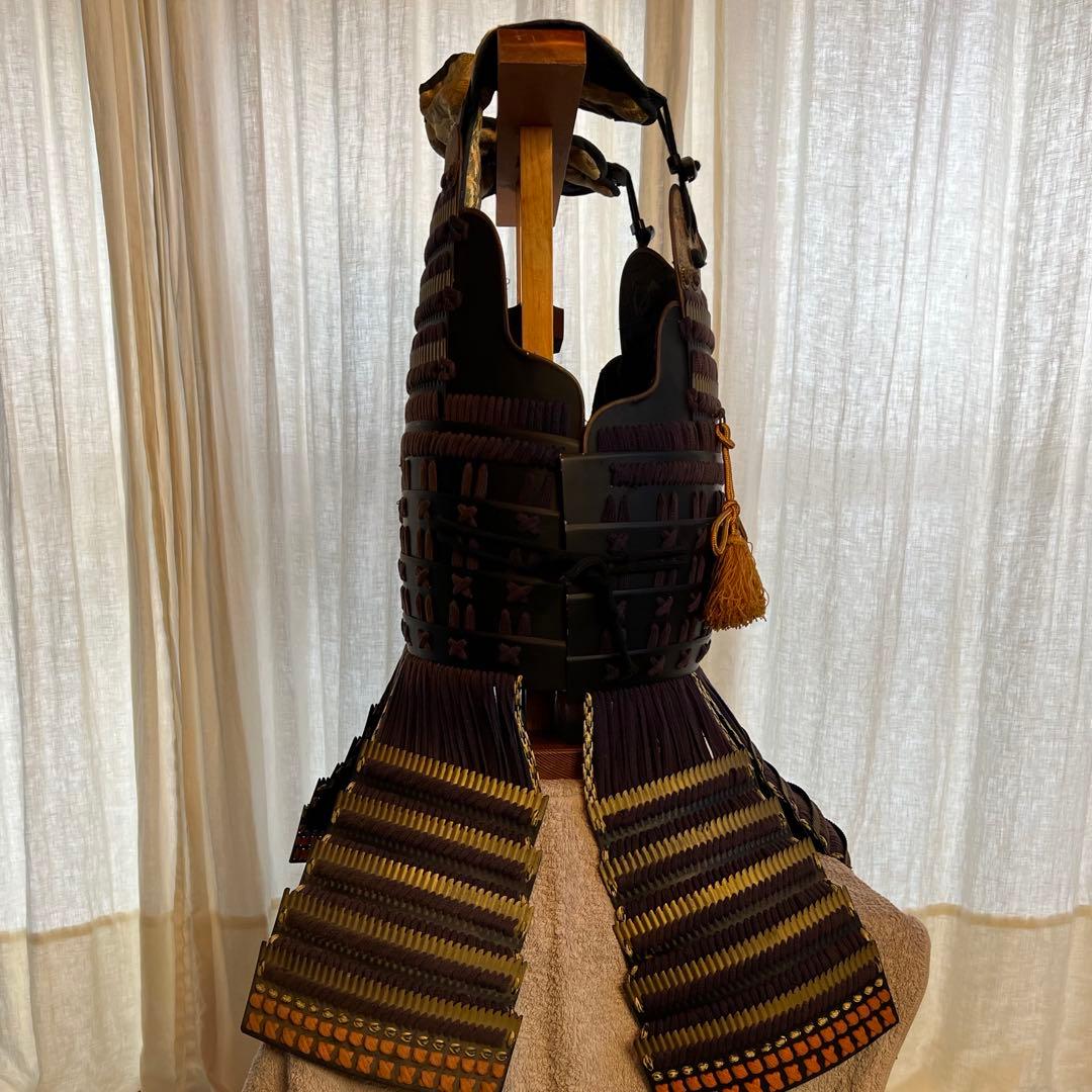 希少！【新品同様•美品】日本甲冑 等身大 ◎黒胴鎧◎ 【掛紫糸威 当世具足】