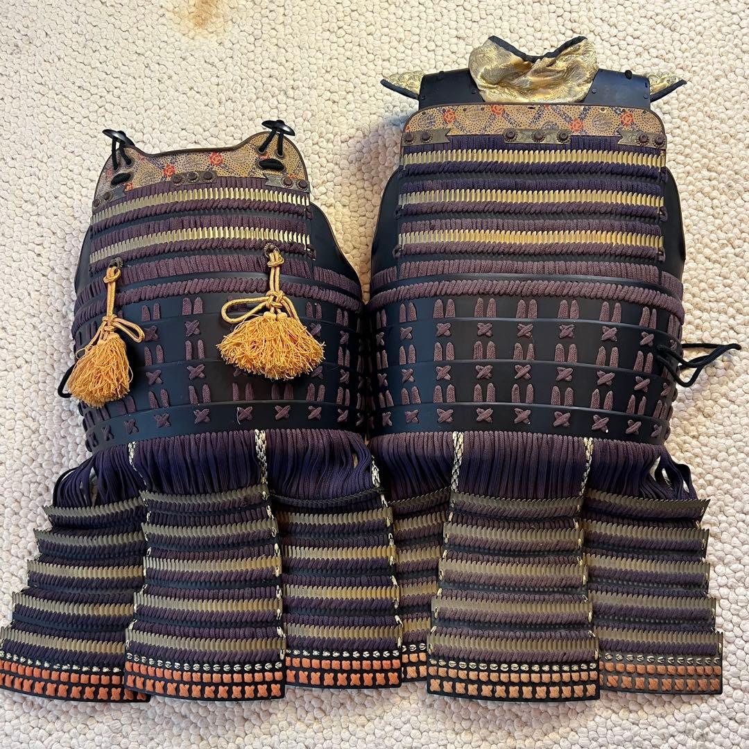 希少！【新品同様•美品】日本甲冑 等身大 ◎黒胴鎧◎ 【掛紫糸威 当世具足】