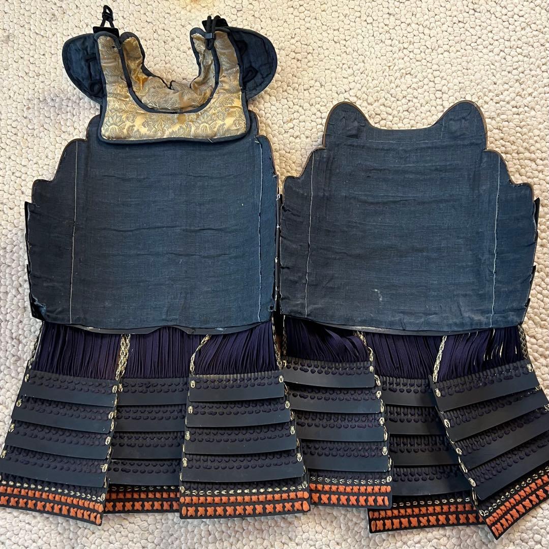 希少！【新品同様•美品】日本甲冑 等身大 ◎黒胴鎧◎ 【掛紫糸威 当世具足】