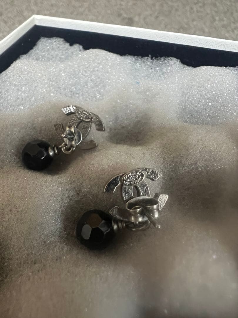 CHANEL ブラックドロップピアス　正規品