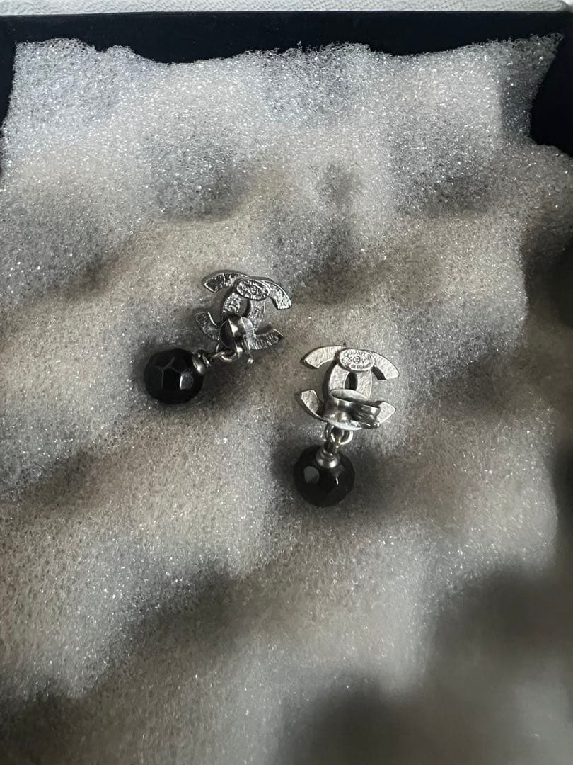 CHANEL ブラックドロップピアス　正規品