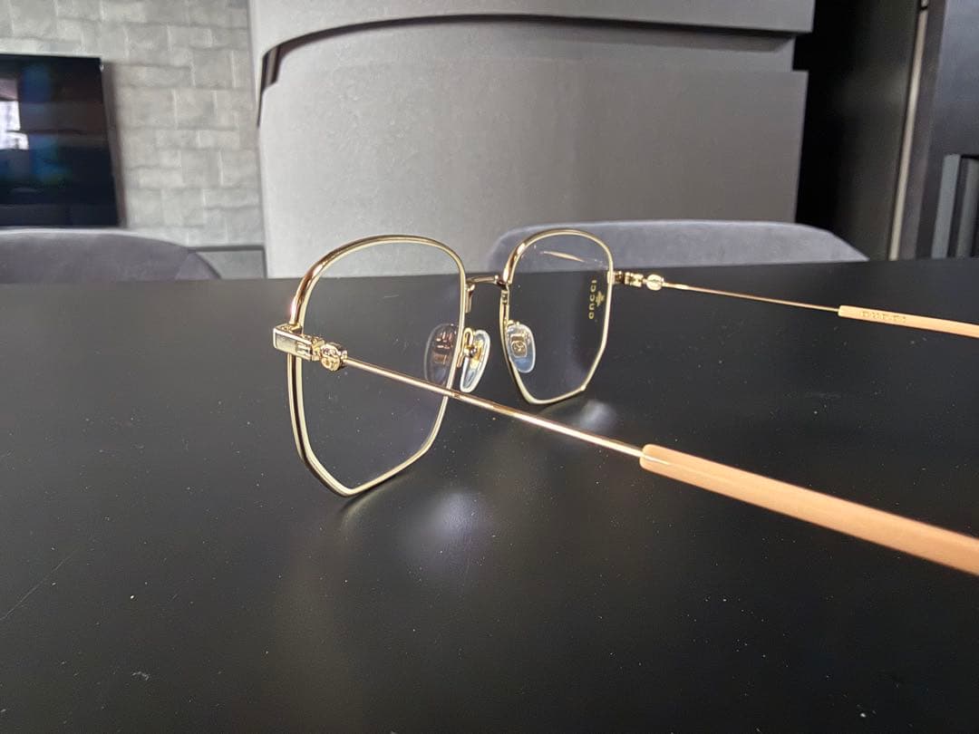 H*x様 美品) GUCCI グッチ ゴールド　スクエア　サングラス　GG039