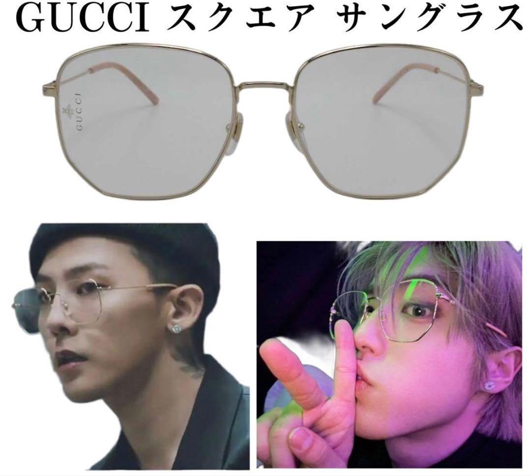 H*x様 美品) GUCCI グッチ ゴールド　スクエア　サングラス　GG039