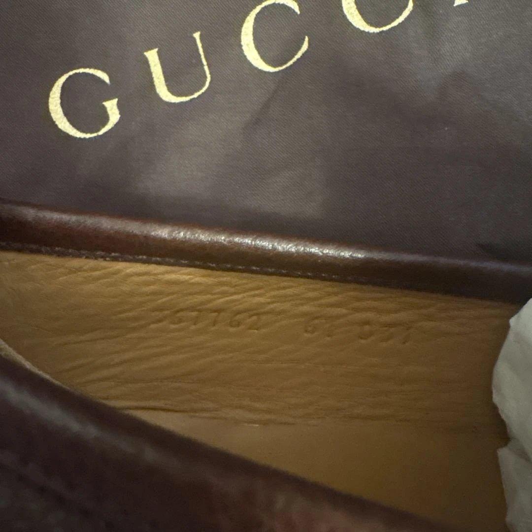 【新品未使用】GUCCI ブラウンレザー モカシン