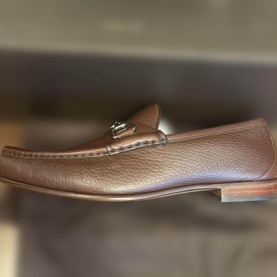 【新品未使用】GUCCI ブラウンレザー モカシン