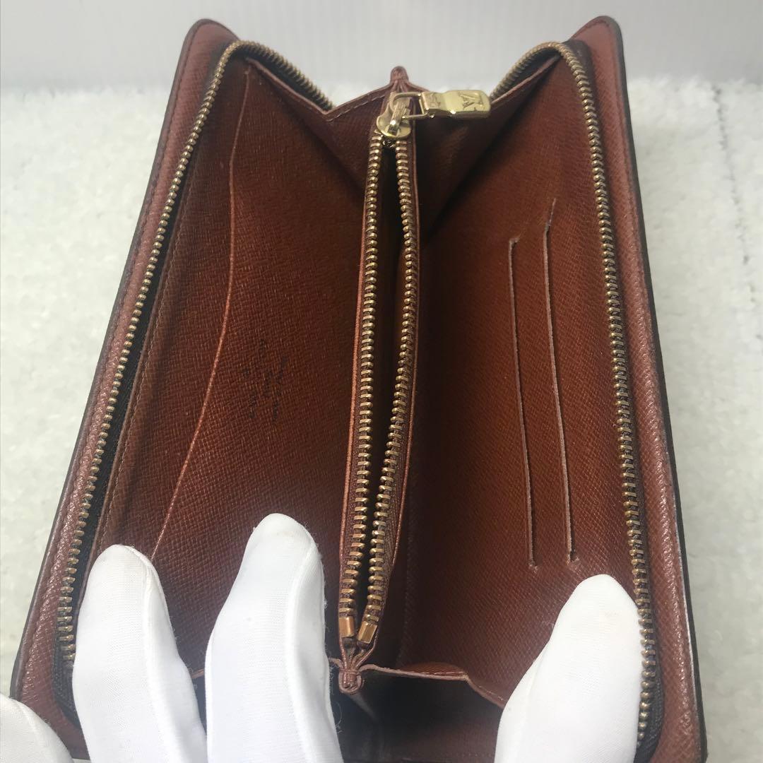 ルイヴィトン　モノグラム　ポルトモネジップ　ラウンドファスナー　長財布ブラウン