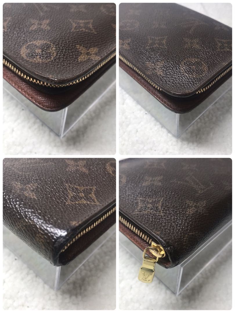 ルイヴィトン　モノグラム　ポルトモネジップ　ラウンドファスナー　長財布ブラウン