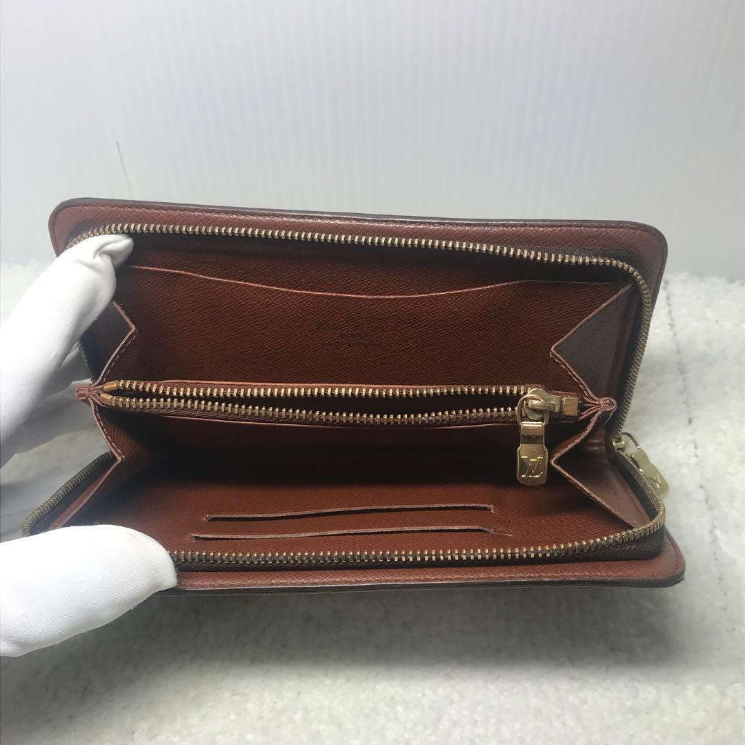 ルイヴィトン　モノグラム　ポルトモネジップ　ラウンドファスナー　長財布ブラウン