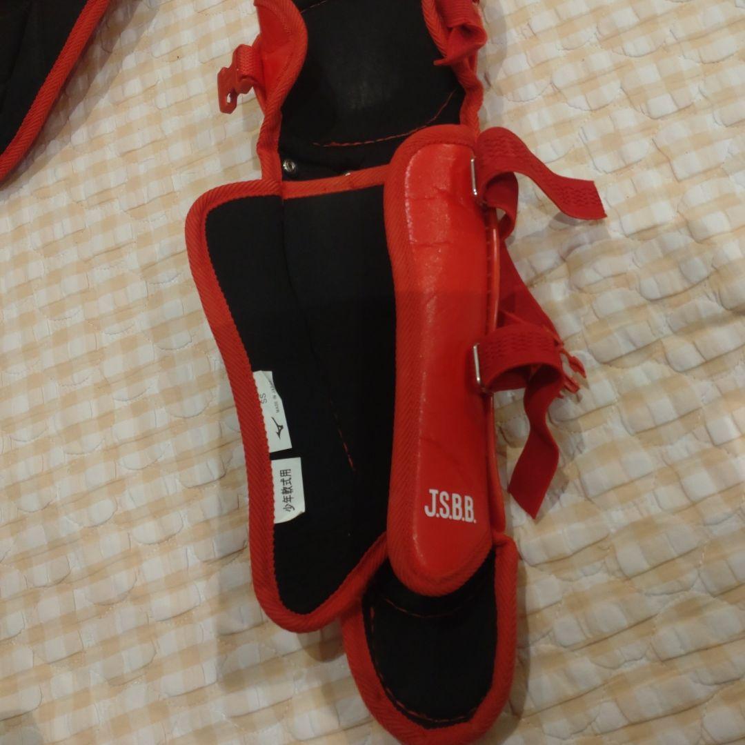 キャッチャー用プロテクターセット レッド（マスク無し）