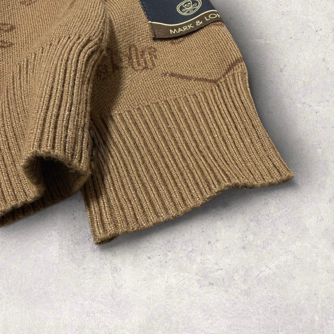 ほぼ未使用 マークアンドロナ 長袖ニット スカル ゴルフウェア L