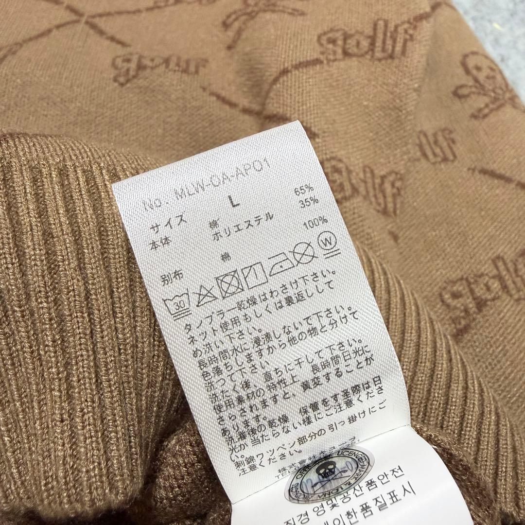 ほぼ未使用 マークアンドロナ 長袖ニット スカル ゴルフウェア L