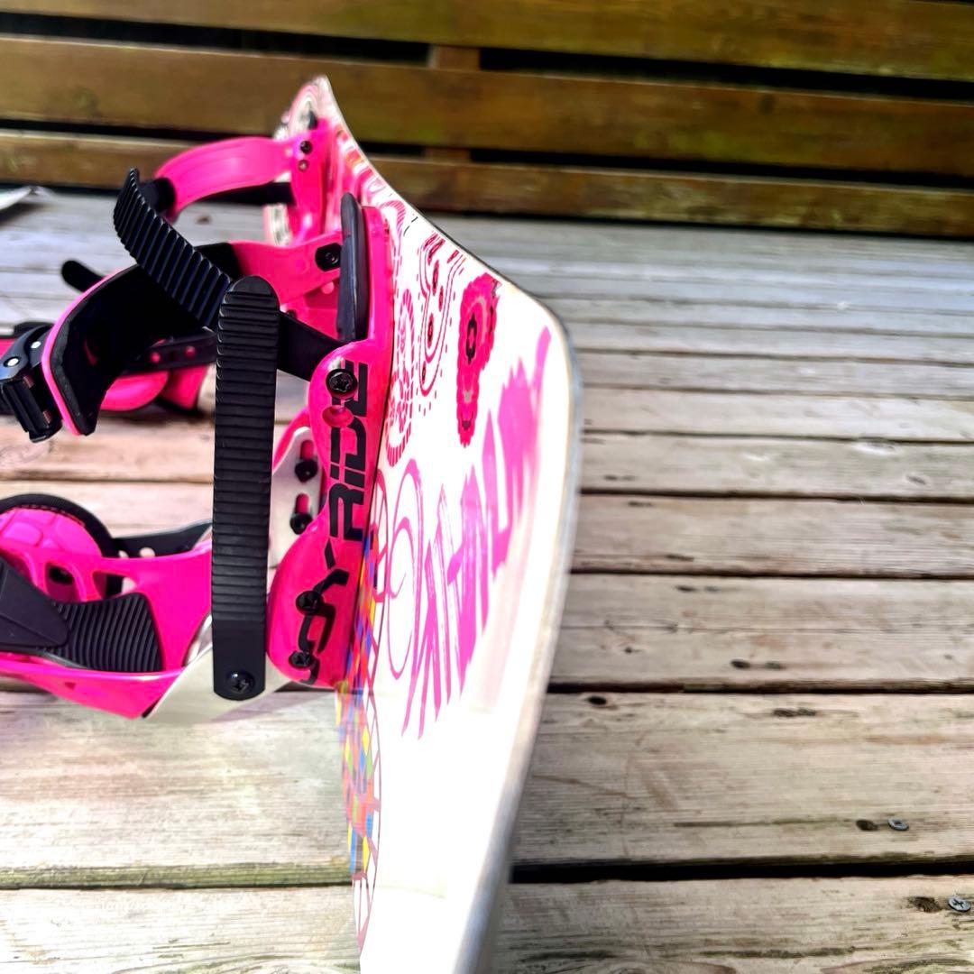 AIRWALK かわいいハート柄レディース スノーボード140㎝ビンディング付き