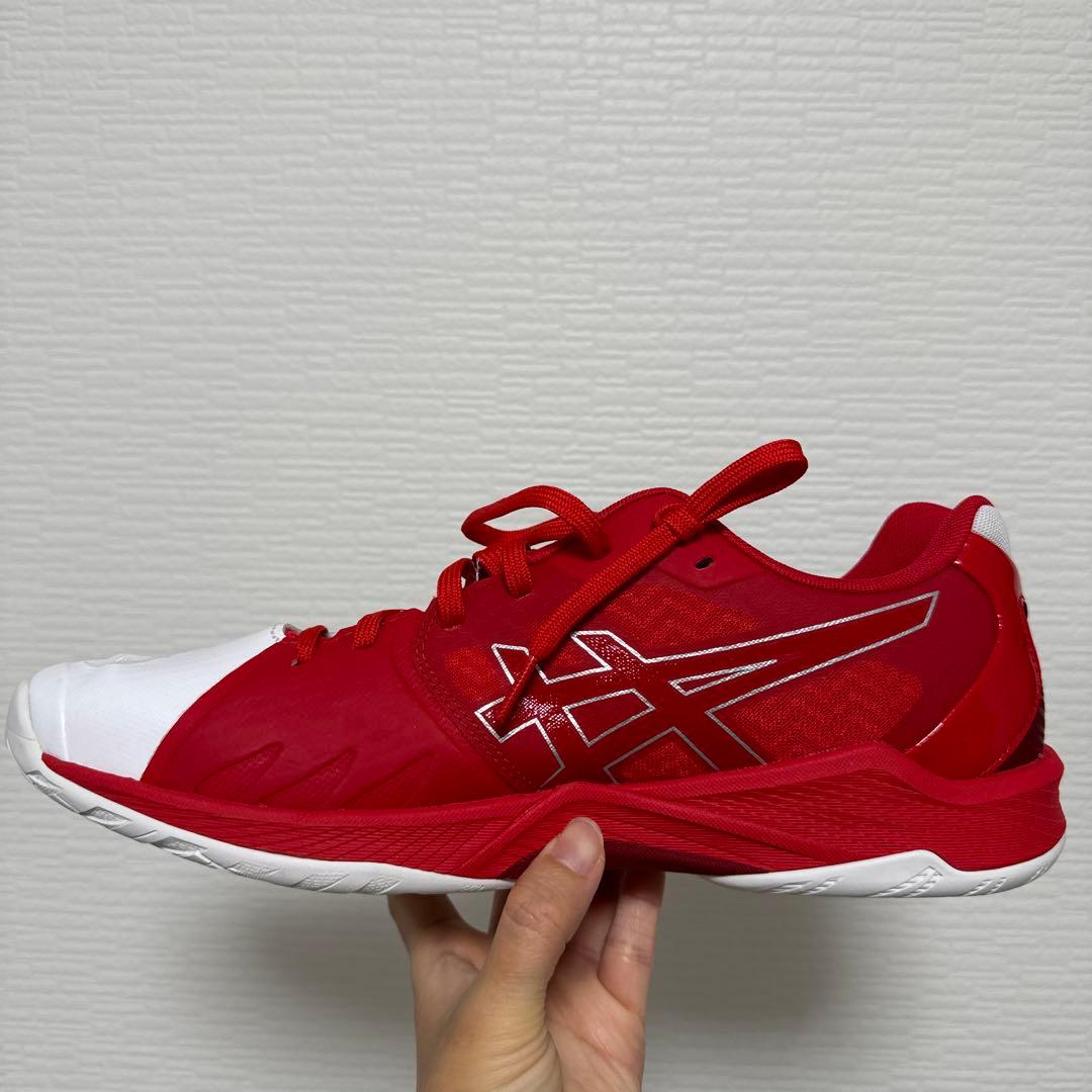 asics アシックス　バレーボールシューズ 赤/白