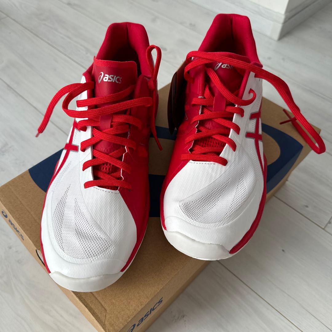 asics アシックス　バレーボールシューズ 赤/白