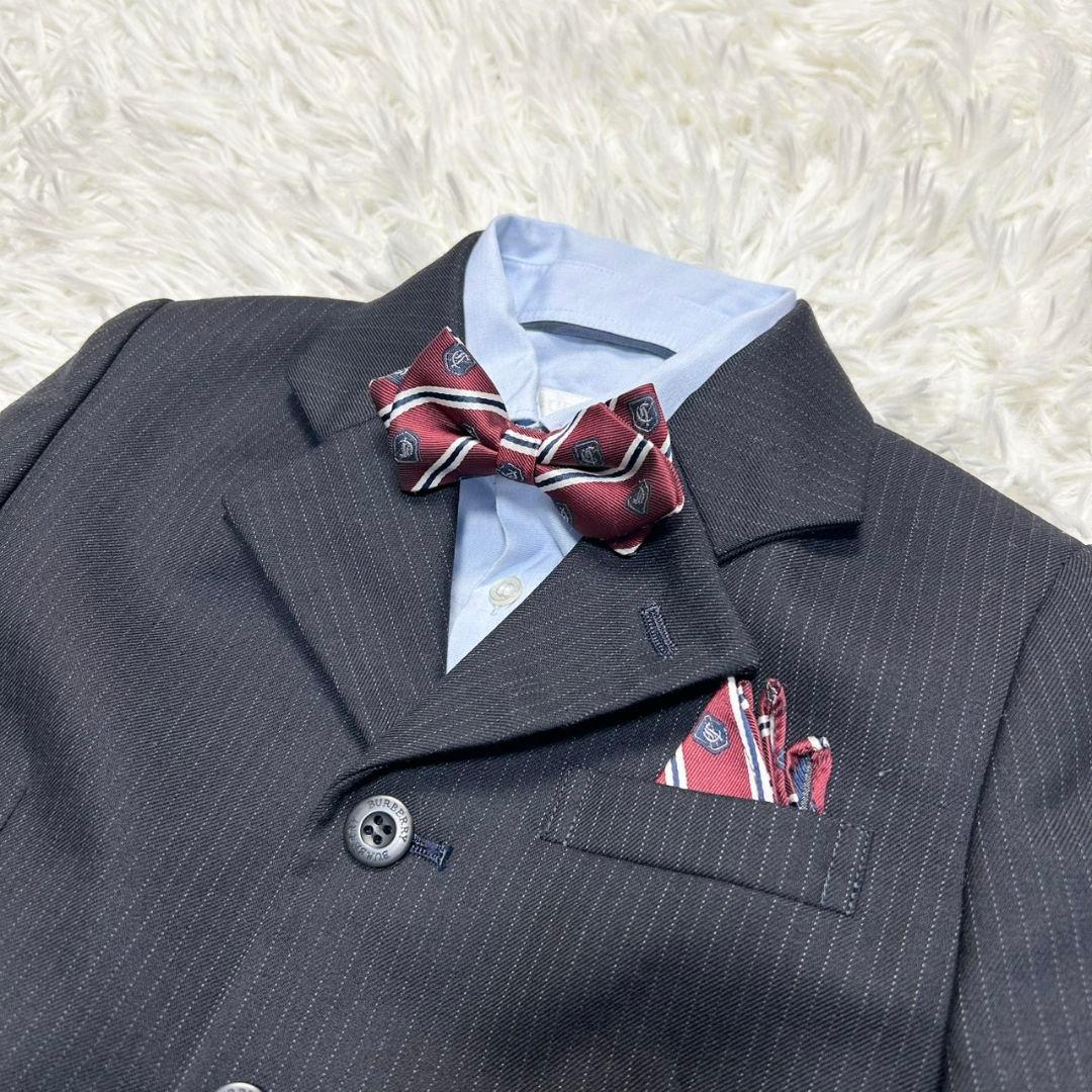 【美品】バーバリー フォーマル スーツ キッズ 100 ブラック 卒服 冠婚葬祭