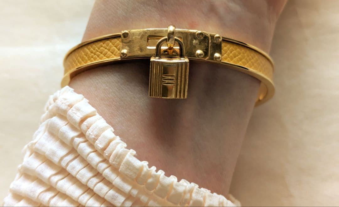 【HERMES / エルメス】 ケリー バングル(ゴールド×イエロー)