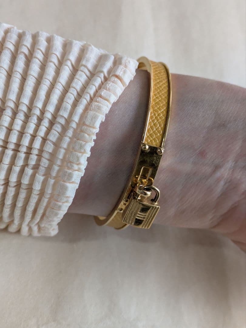 【HERMES / エルメス】 ケリー バングル(ゴールド×イエロー)