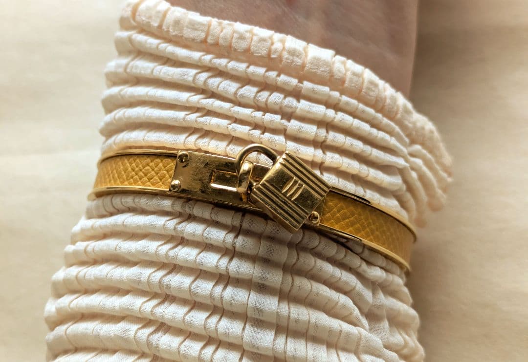 【HERMES / エルメス】 ケリー バングル(ゴールド×イエロー)