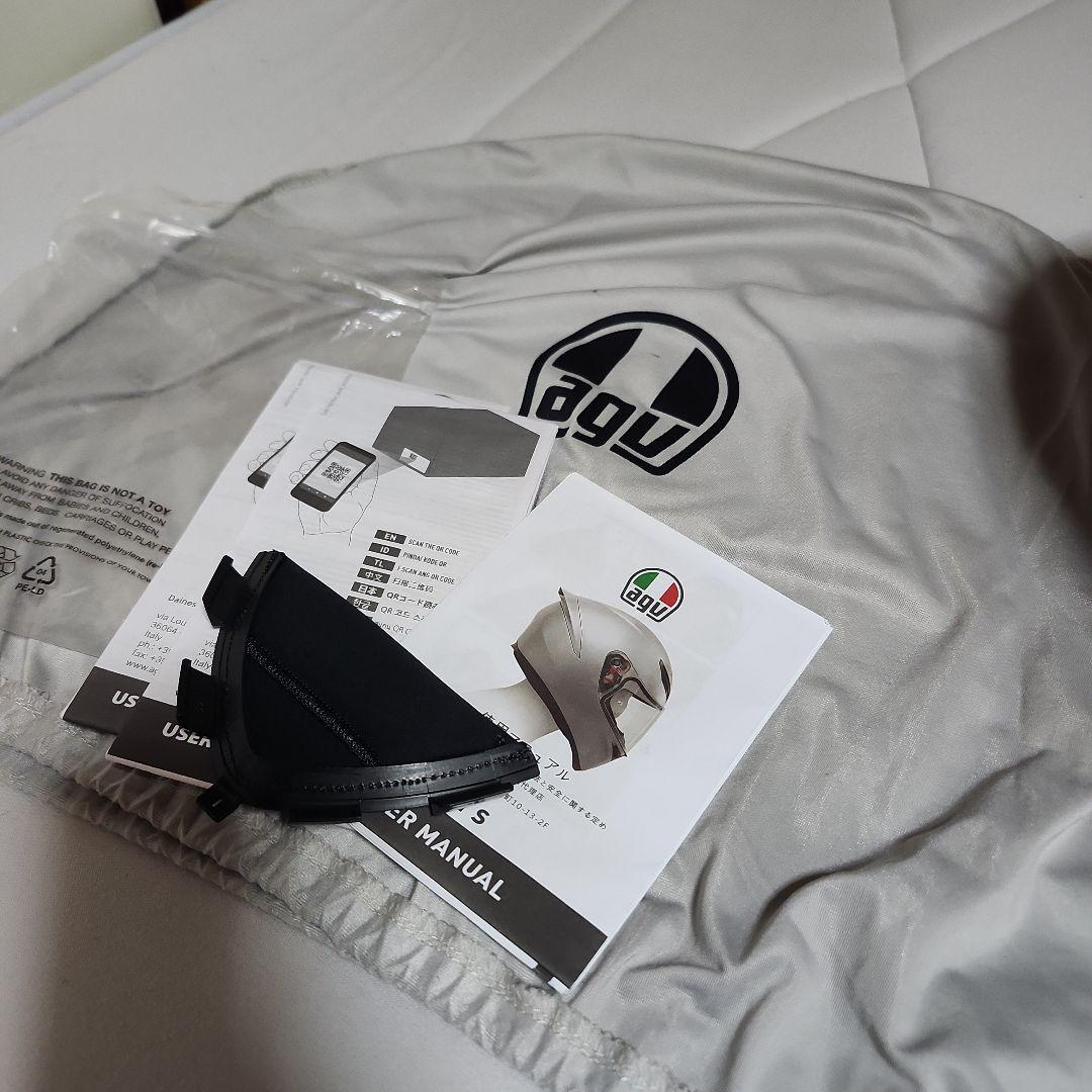 AGV フルフェイスヘルメット ブラック/レッド新品ミラーシルド付き