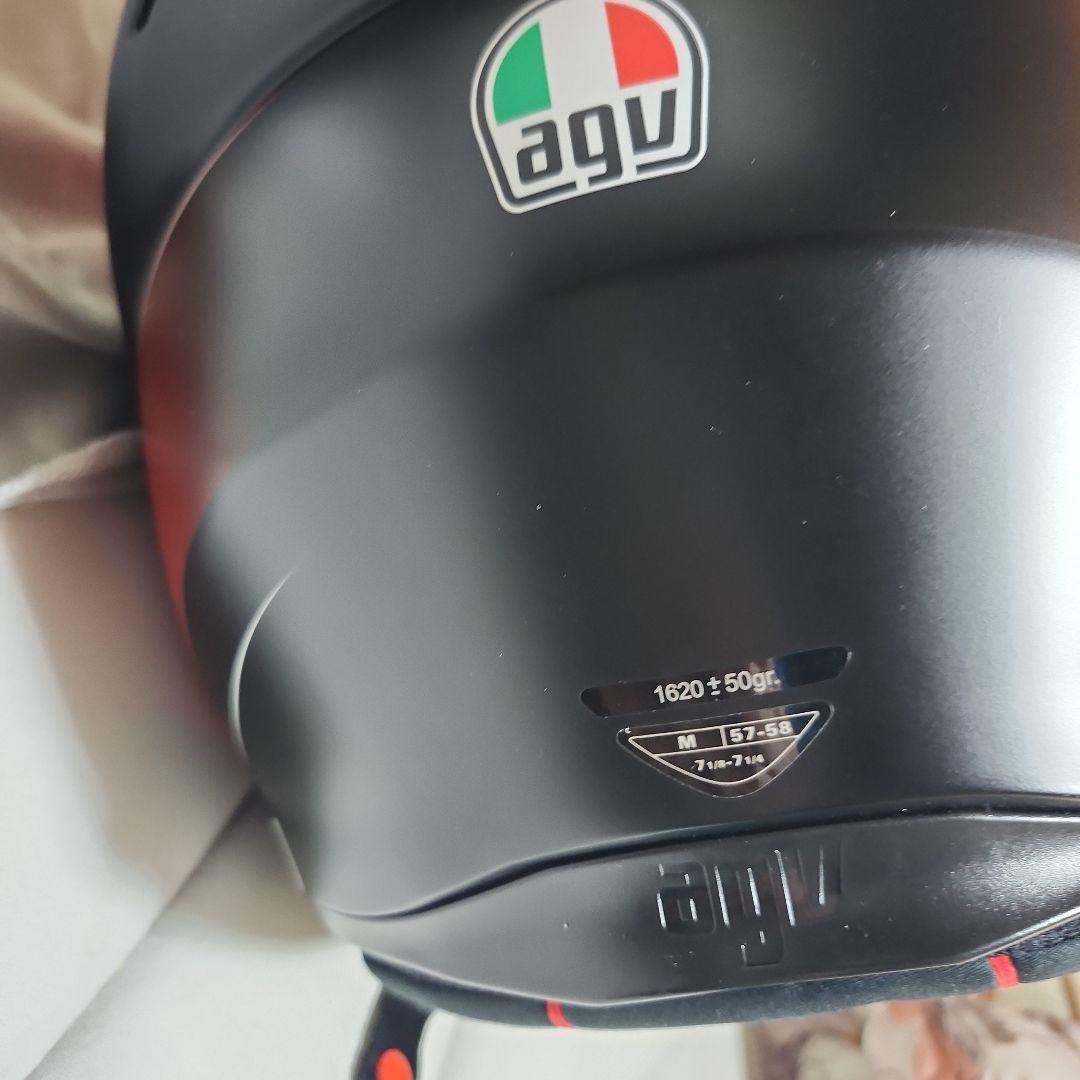 AGV フルフェイスヘルメット ブラック/レッド新品ミラーシルド付き