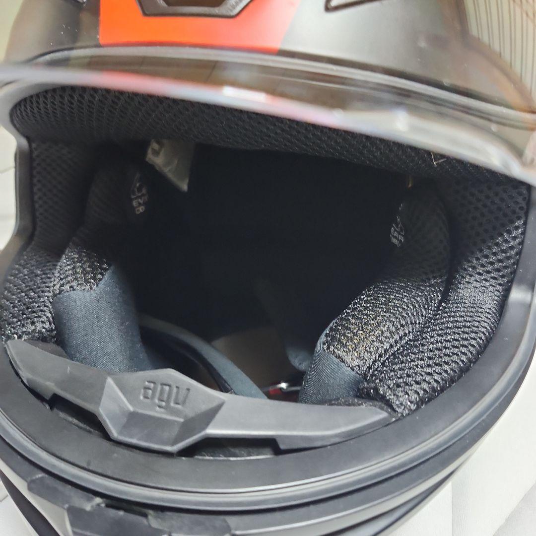 AGV フルフェイスヘルメット ブラック/レッド新品ミラーシルド付き