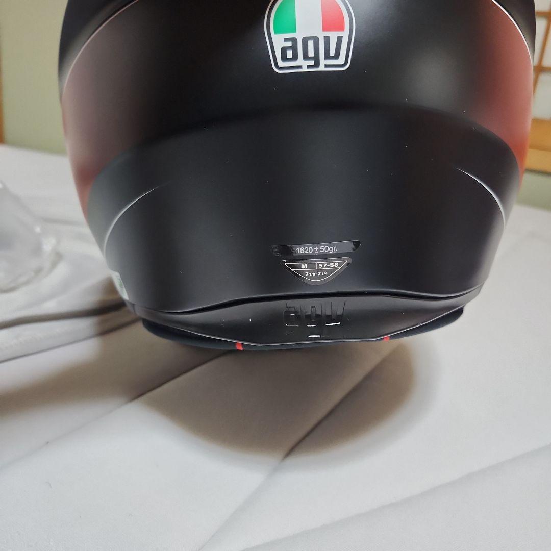 AGV フルフェイスヘルメット ブラック/レッド新品ミラーシルド付き