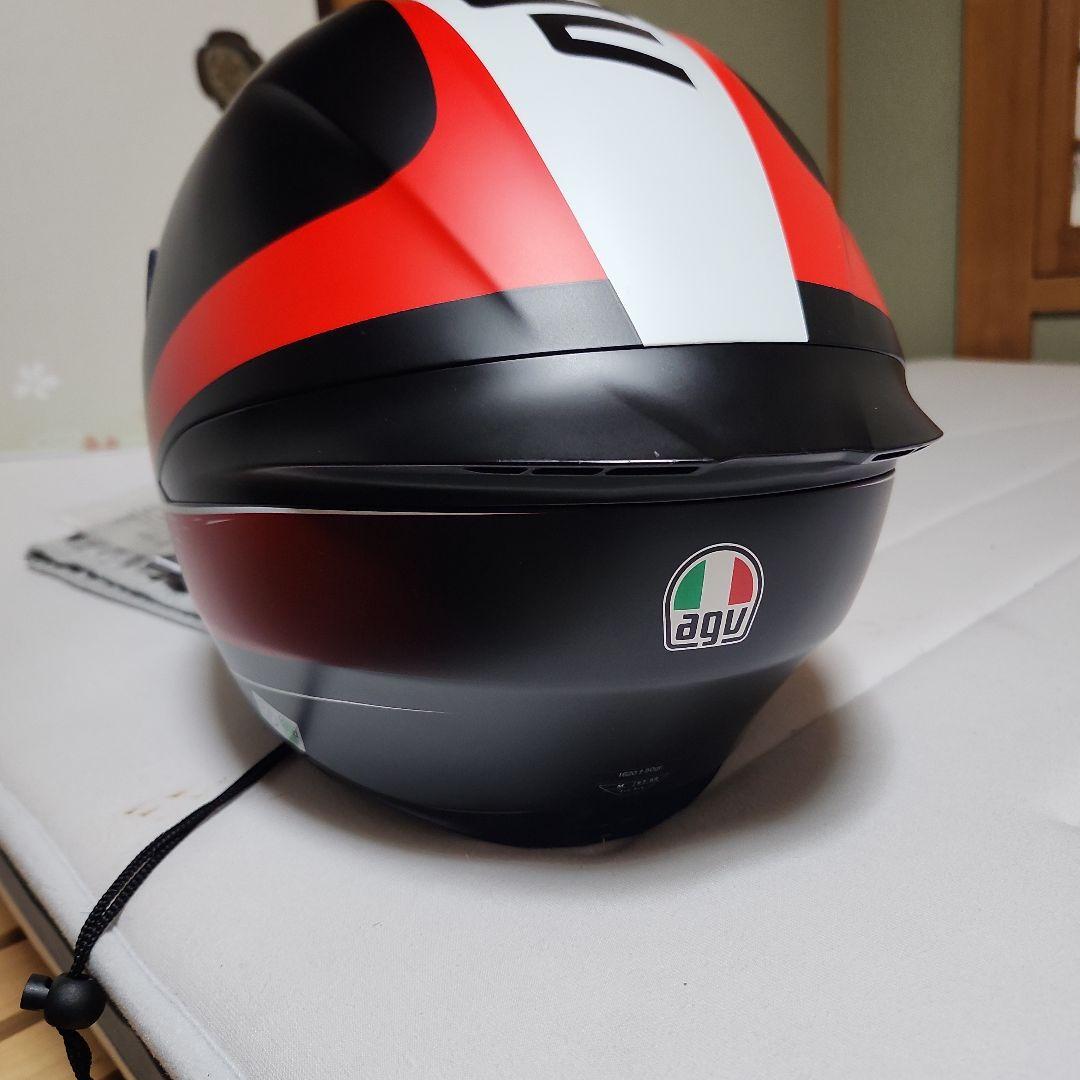 AGV フルフェイスヘルメット ブラック/レッド新品ミラーシルド付き